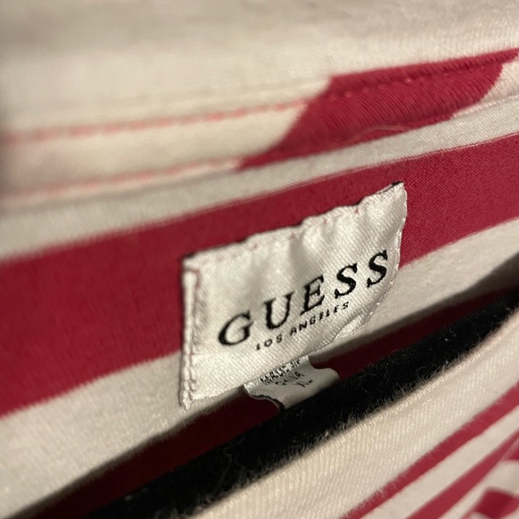 XL Vintage Style striped Guess T-Shirt - Picture 2 of 3